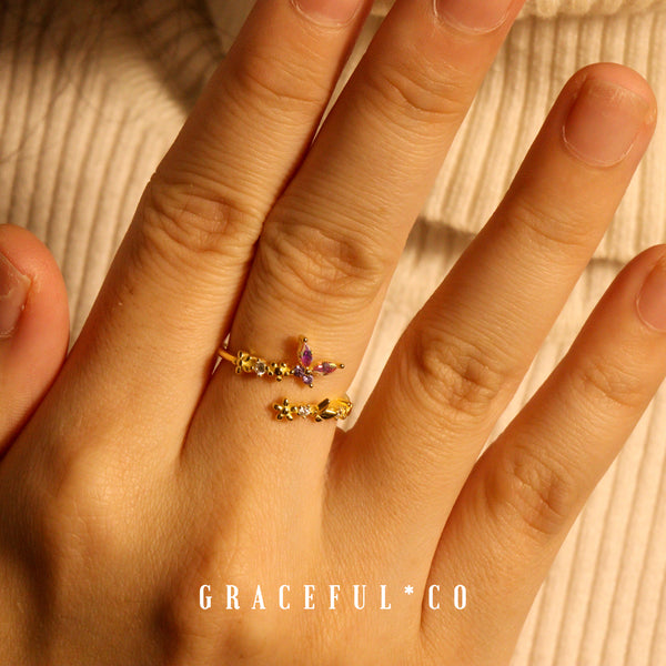 Enchanting Butterfly Diamond Ring