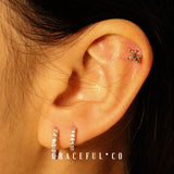 Jewel Sparkling Pave Huggie Earrings - Gracefulandco