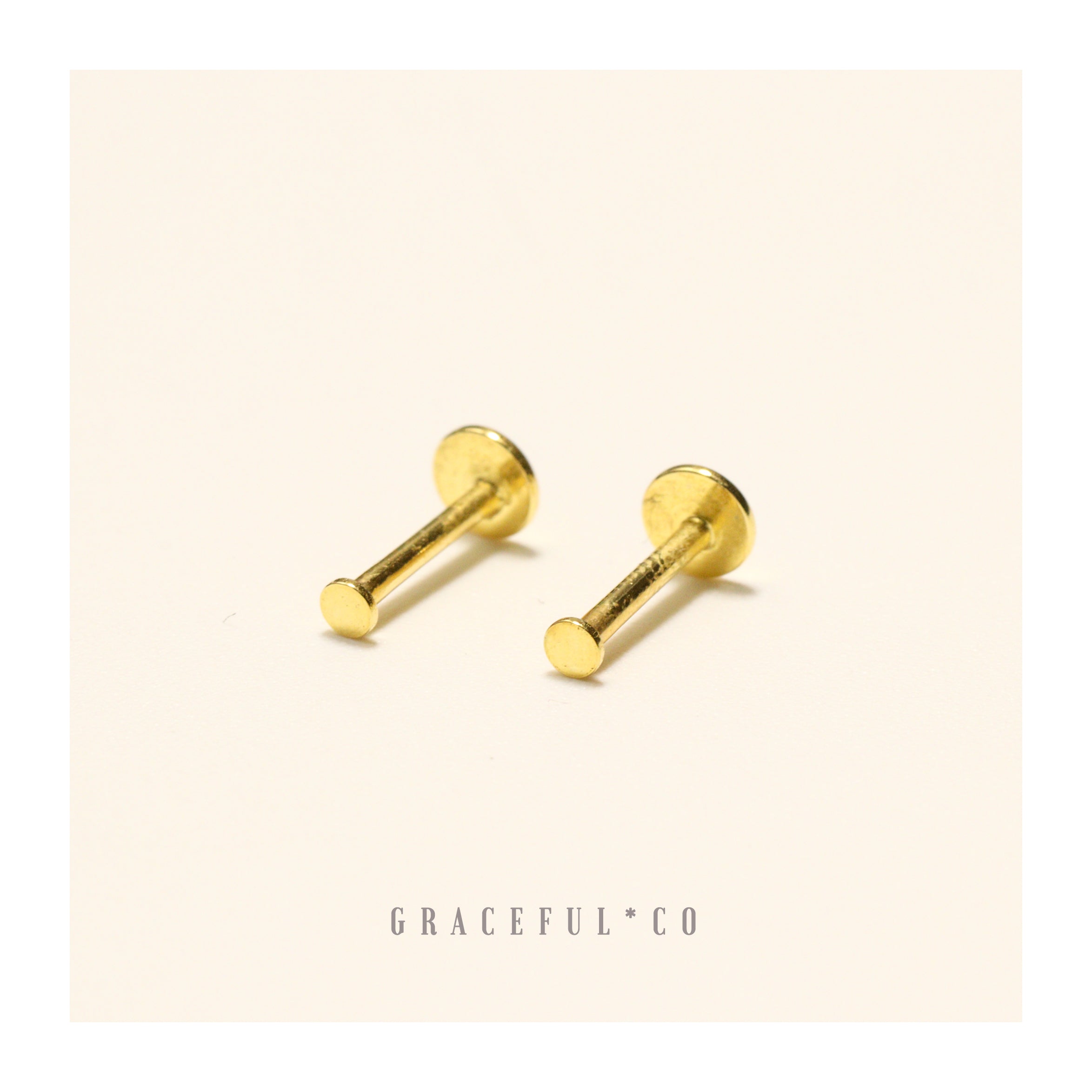 Tiny Baby Disc Flatback Earrings