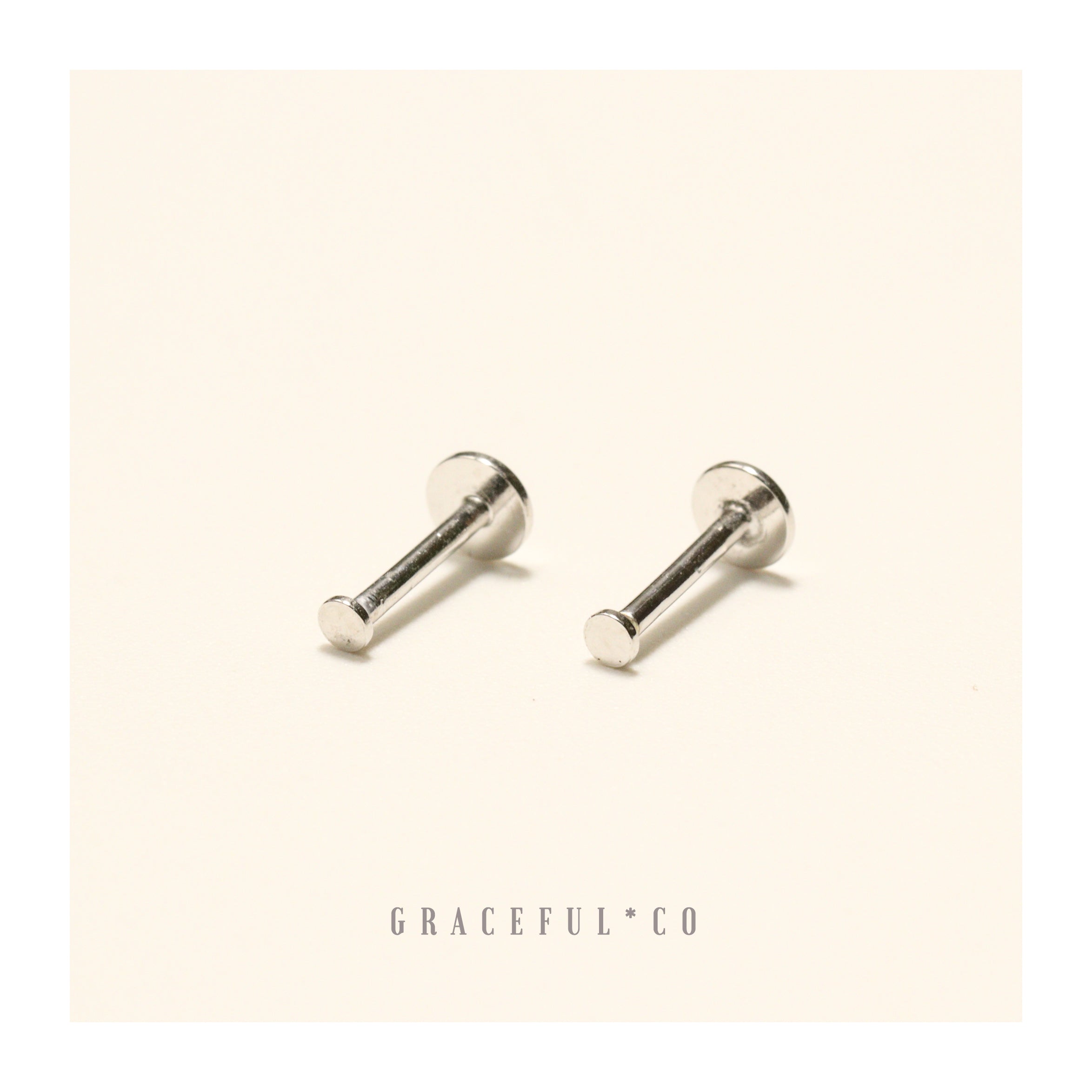 Tiny Baby Disc Flatback Earrings