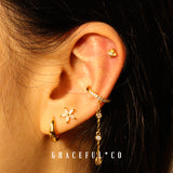 Sacred Solitaire Star Flatback Earrings