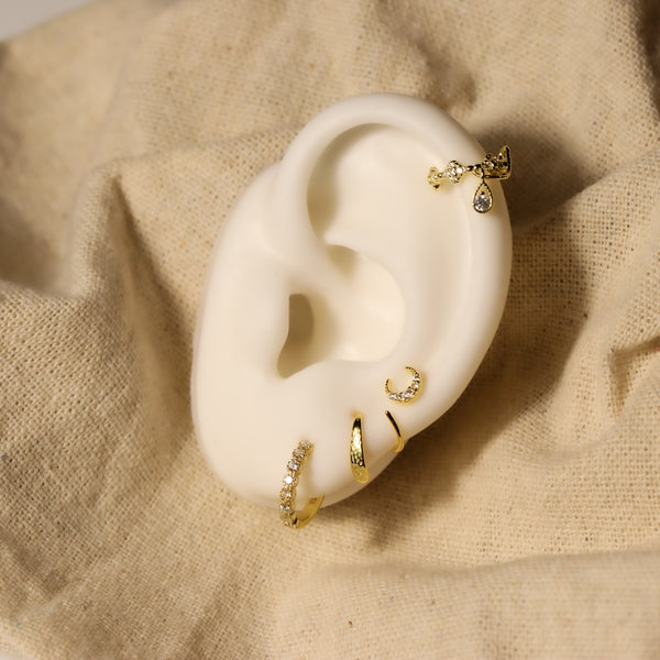Hammered Helix Ear Climber Earrings - Gracefulandco