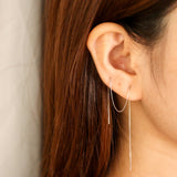 Box Chain Threader Earrings - Gracefulandco