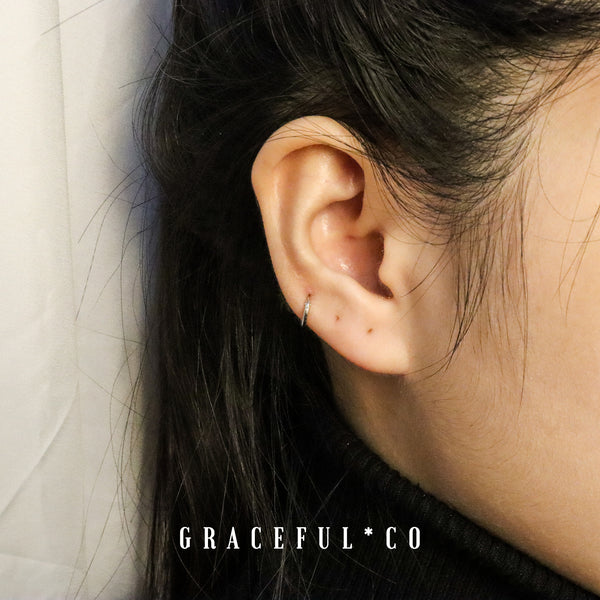Tiny Endless Huggie Hoop Earrings - Gracefulandco