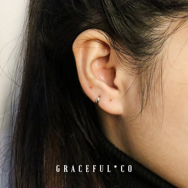 Tiny Bold Huggie Hoop Earrings - Gracefulandco