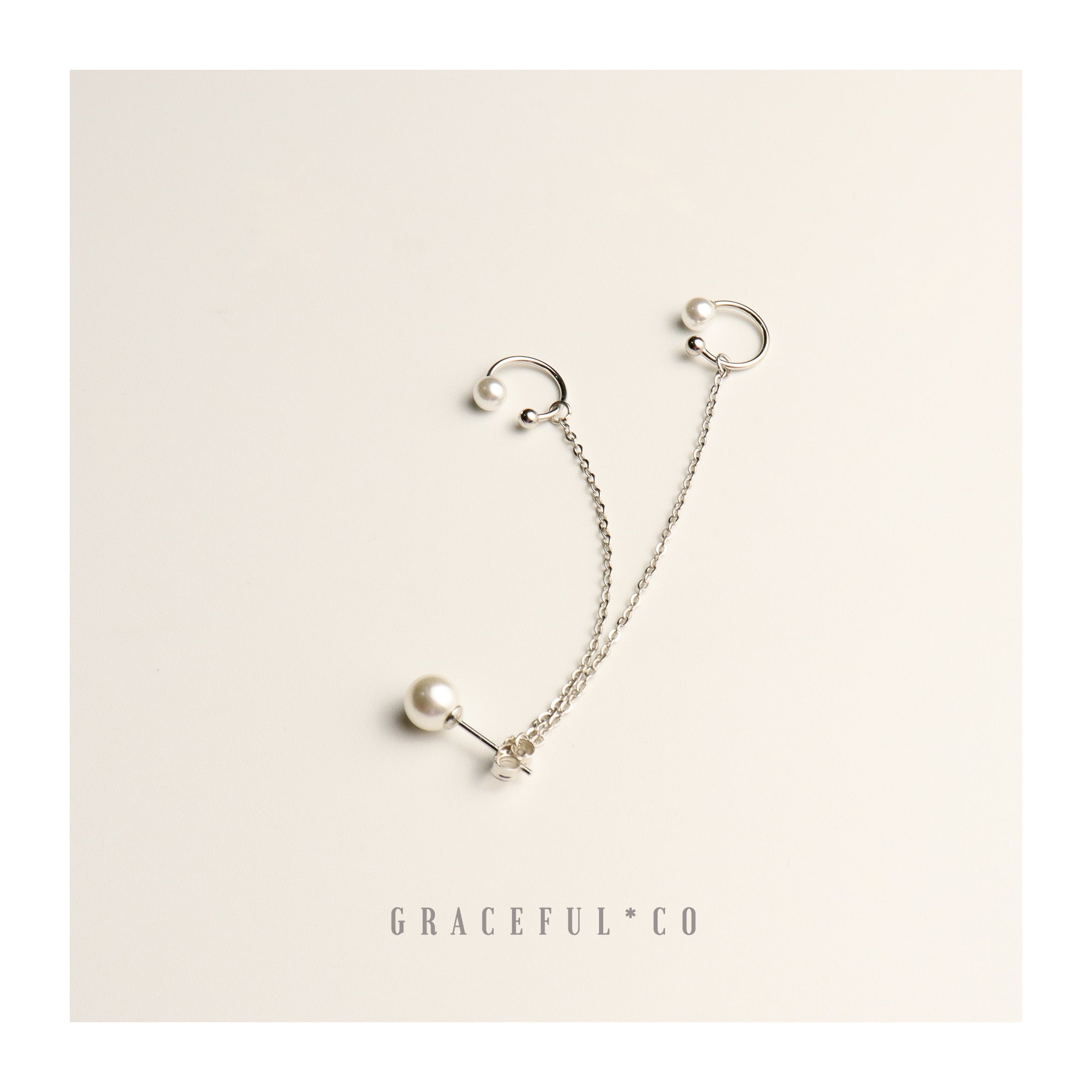 Chrissy Mix Pearl Ear Cuffs & Stud Earrings - Gracefulandco