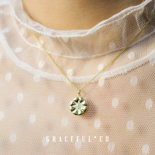 Floral Starlight Pave Necklace - Gracefulandco