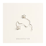 Little Flower Threader Earrings - Gracefulandco