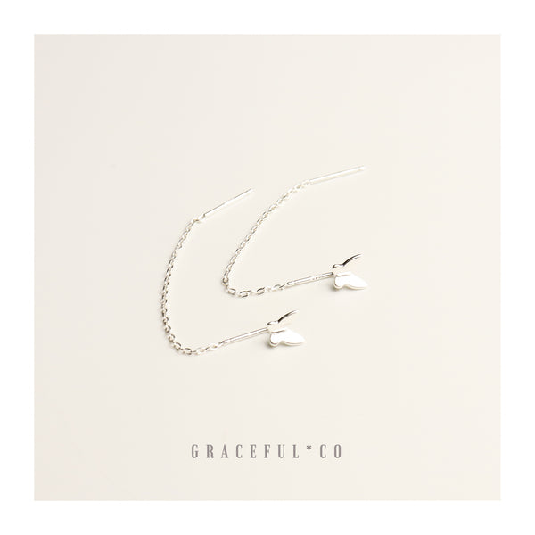 Minimalist Butterfly Threader Earrings - Gracefulandco