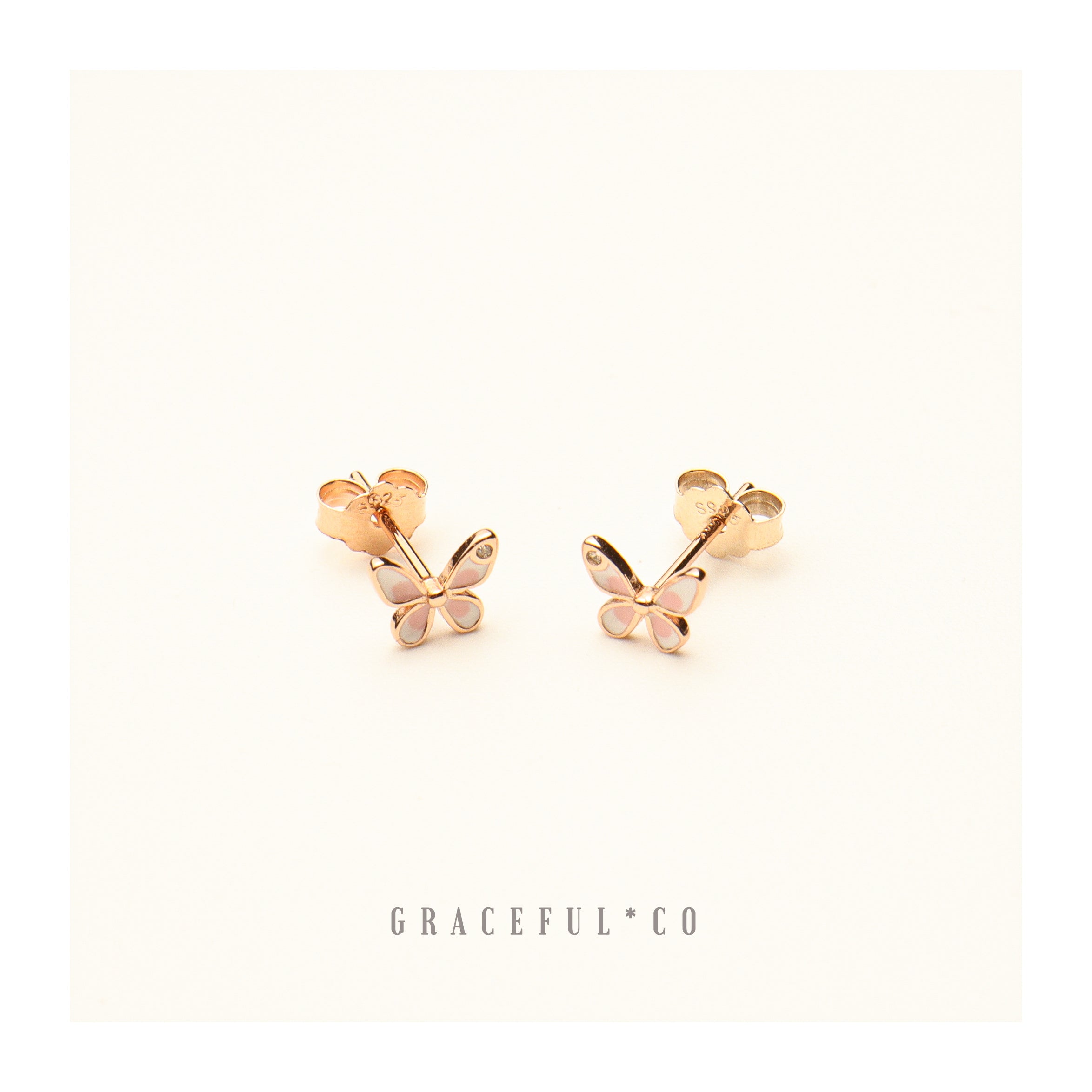Princess Butterfly Stud Earrings - Gracefulandco