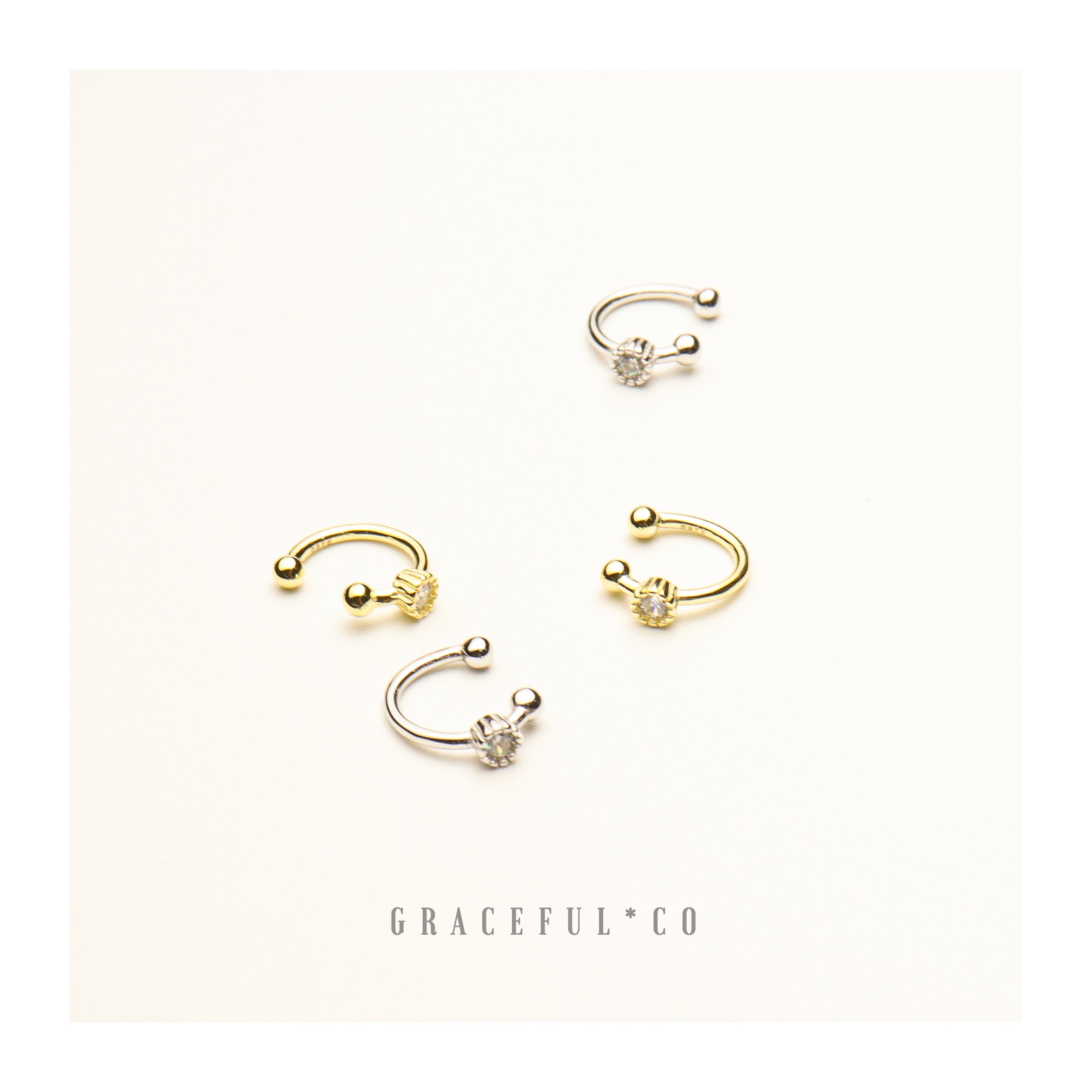 Only One Diamond Shape Ear Cuffs - Gracefulandco