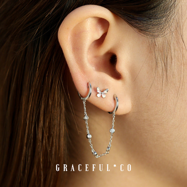 Princess Butterfly Stud Earrings - Gracefulandco
