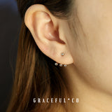 Classic Ball Ear Jacket Earrings - Gracefulandco