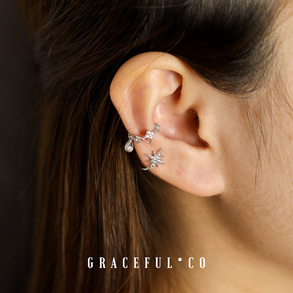 Royal Drop Ear Cuff Earrings - Gracefulandco