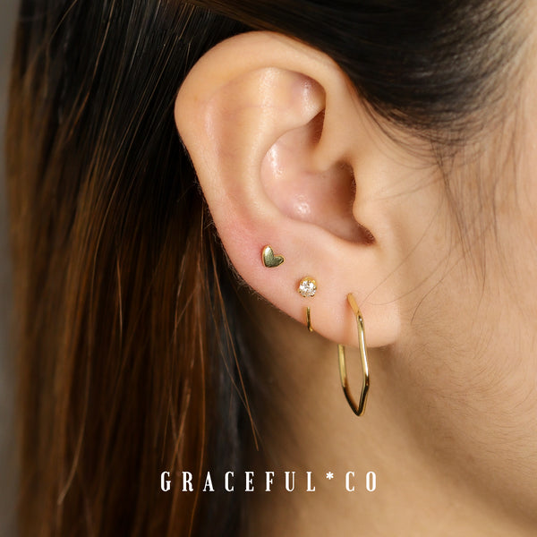 Dainty Rose Huggie Earrings - Gracefulandco