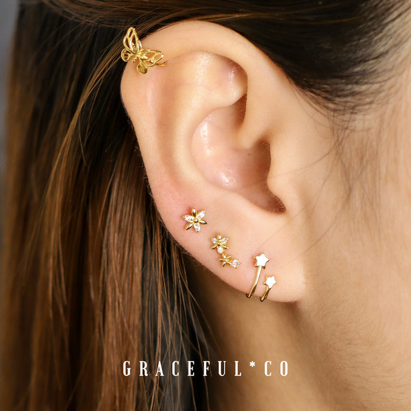 Caroline Little Flowers Stud Earrings - Gracefulandco