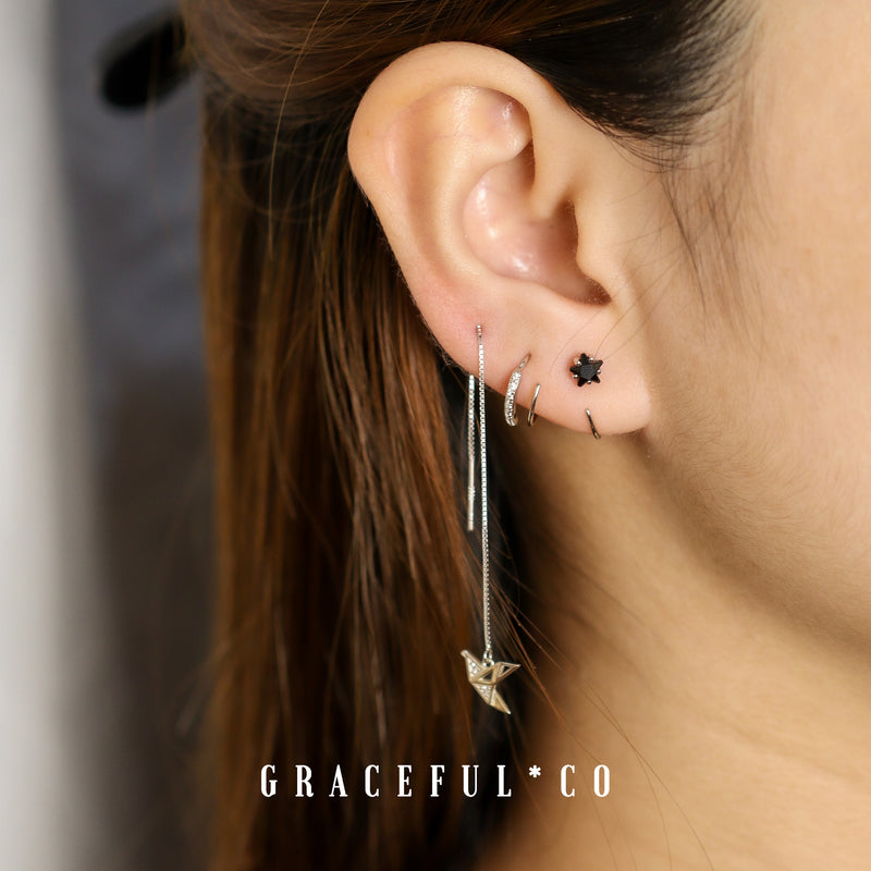 Happiness Dove Threader Earrings - Gracefulandco