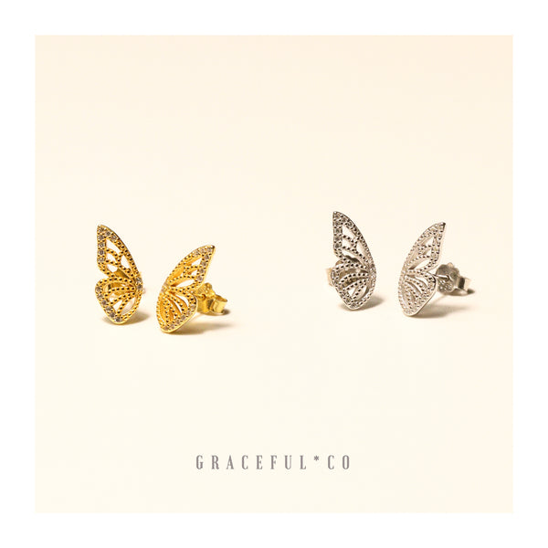 Butterfly Wings Stud Earrings - Gracefulandco