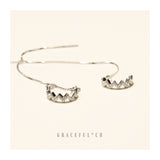 Crystal Wave Threader Earrings - Gracefulandco