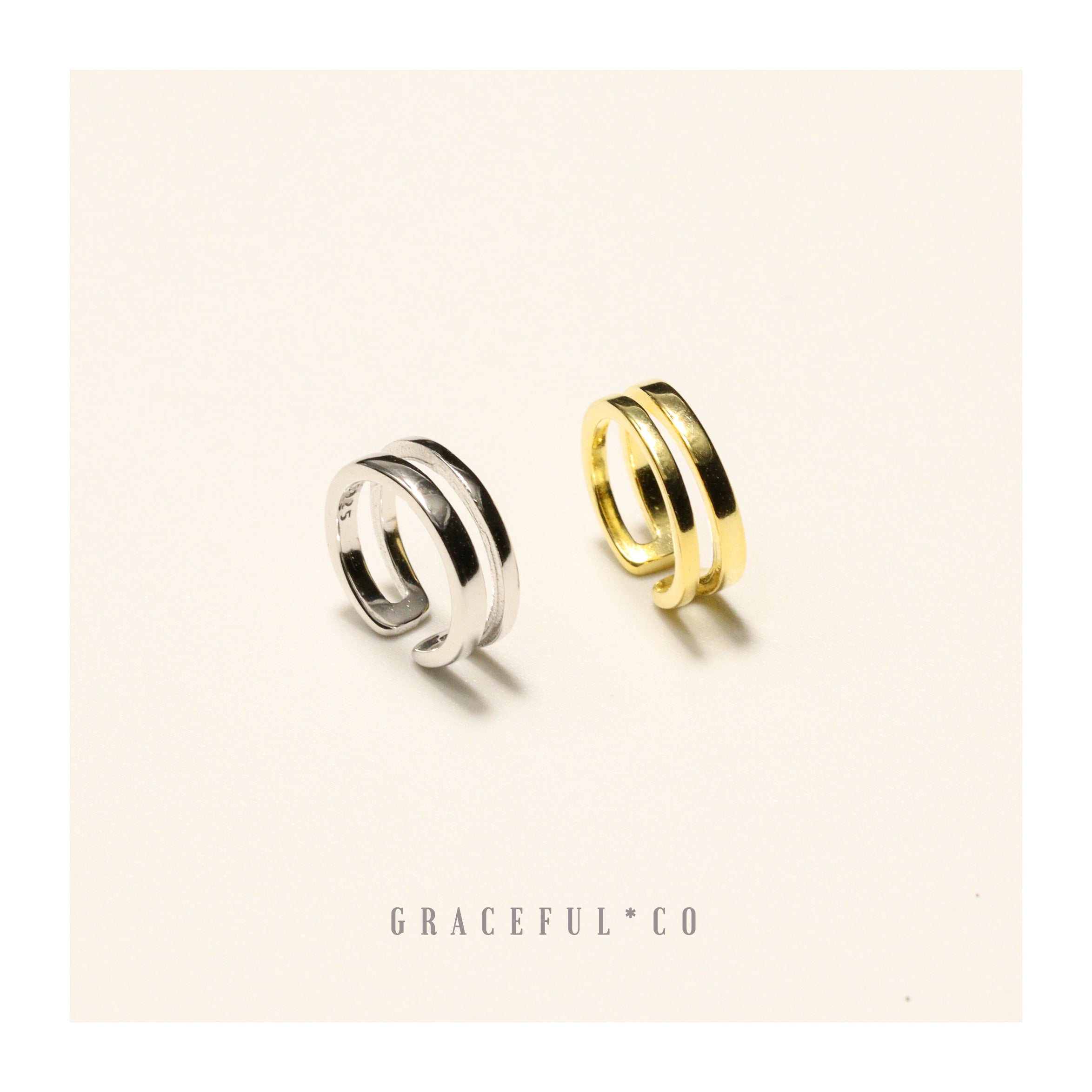 Ivy Double Ear Cuffs - Gracefulandco