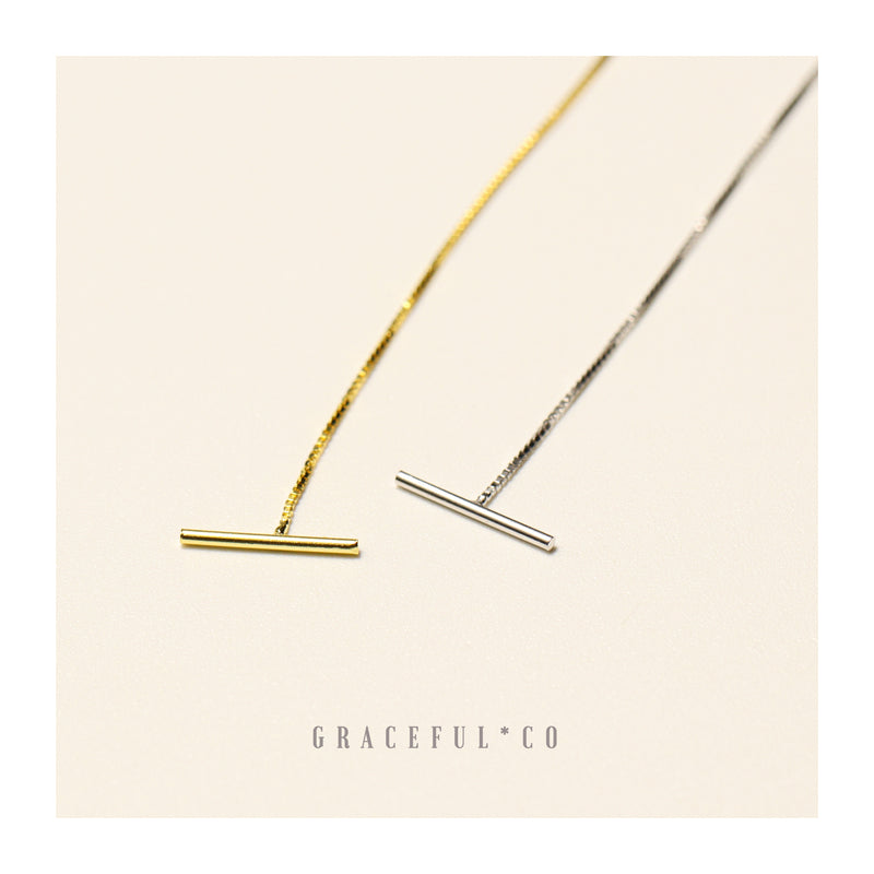 Tara Bar Threader Earrings - Gracefulandco