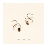 Starry Helix Ear Climber Earrings - Gracefulandco