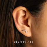 Greece Leaf Ear Climber Earrings - Gracefulandco