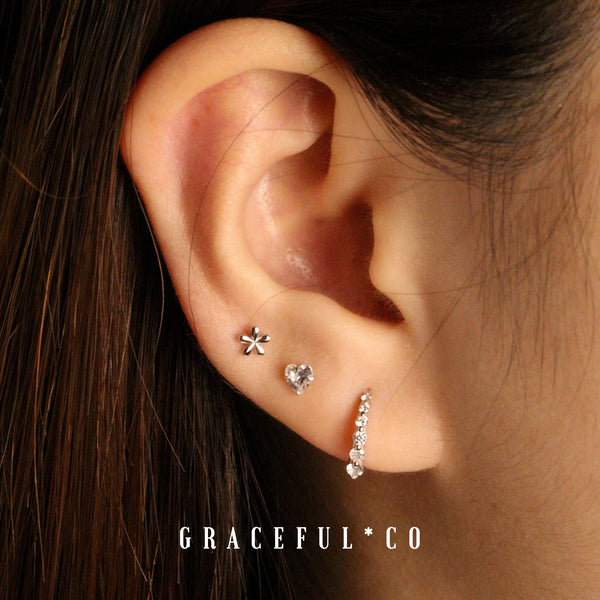 Ophelia Jewel Pave Huggie Earrings - Gracefulandco