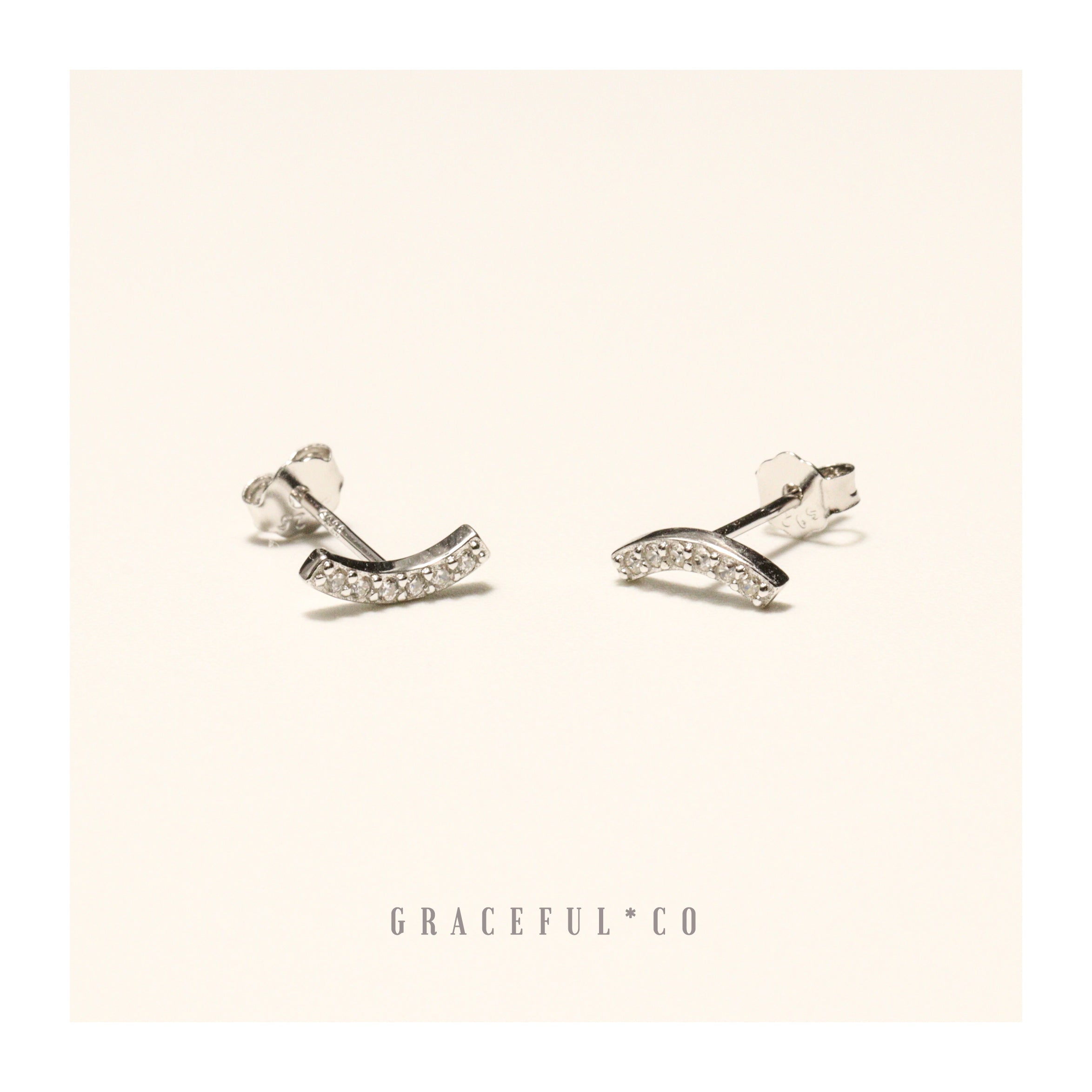 Venna Smile Stud Earrings