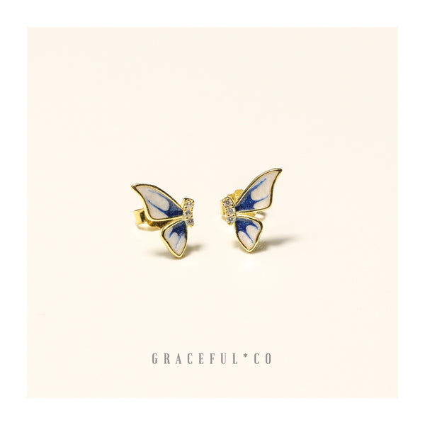 Goldva Butterfly Stud Earrings