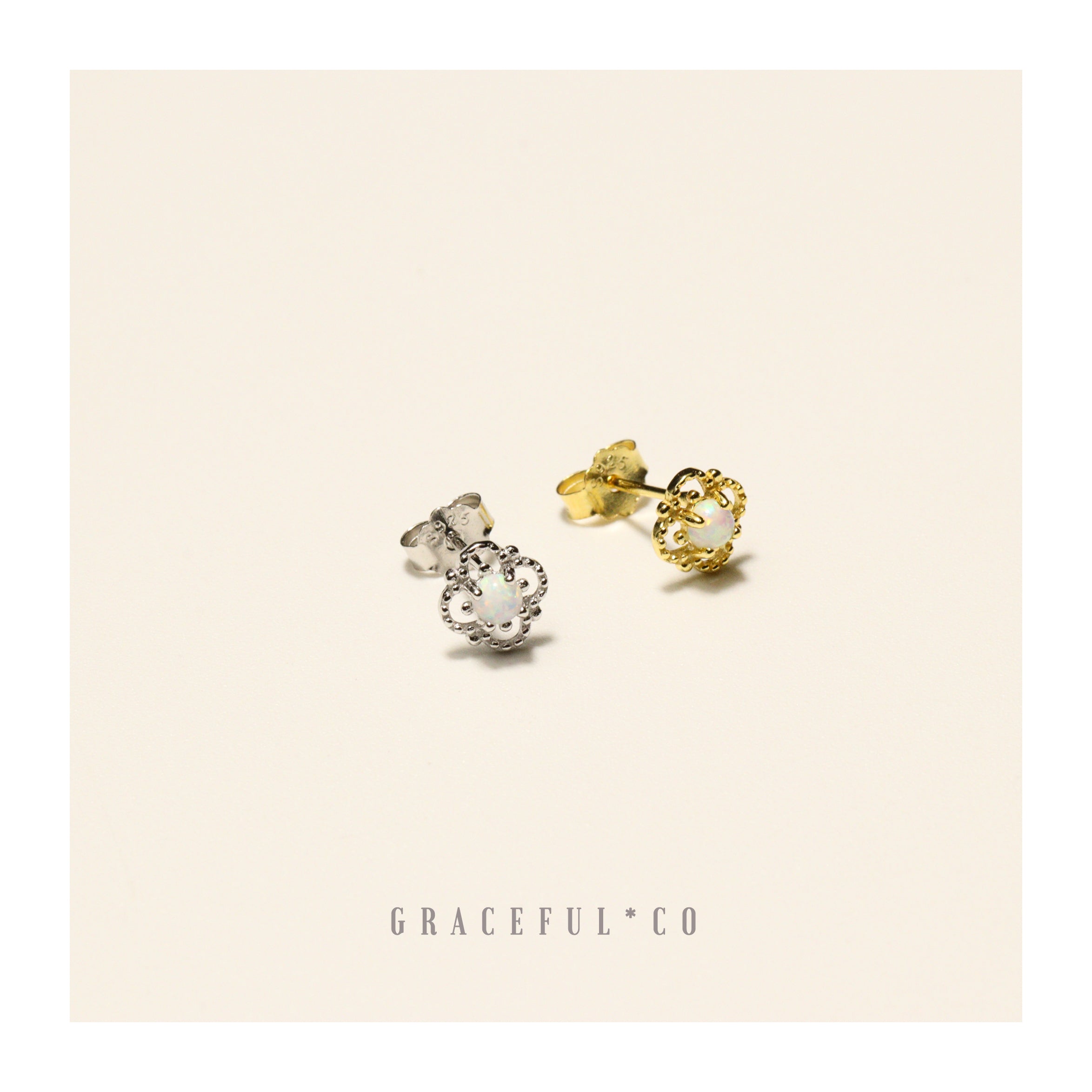 Adelina Opal Stud Earrings