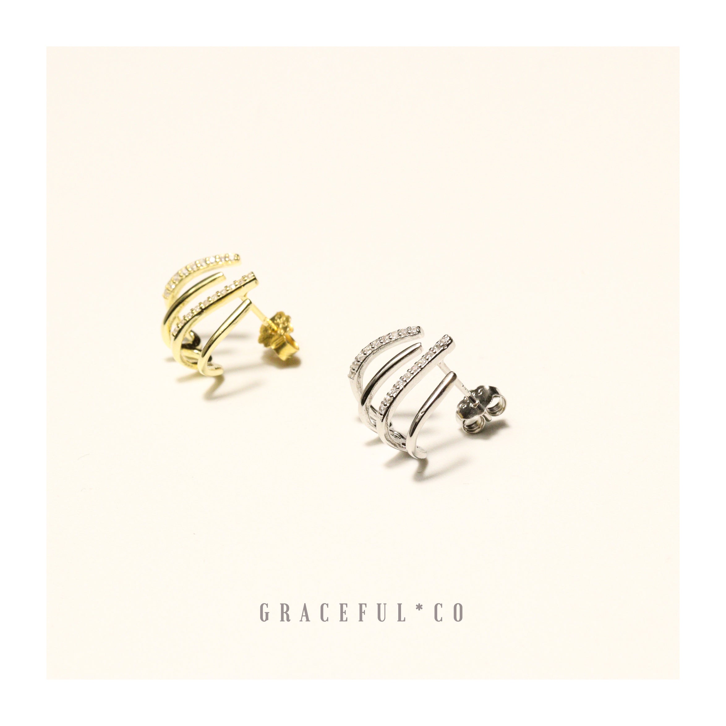 Witch Rake Stud Earrings - Gracefulandco