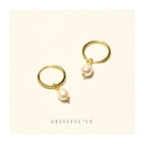 2in1 Baroque Pearl Endless Hoop Earrings - Gracefulandco