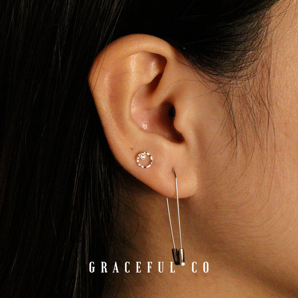 Space Heart Stud Earrings - Gracefulandco