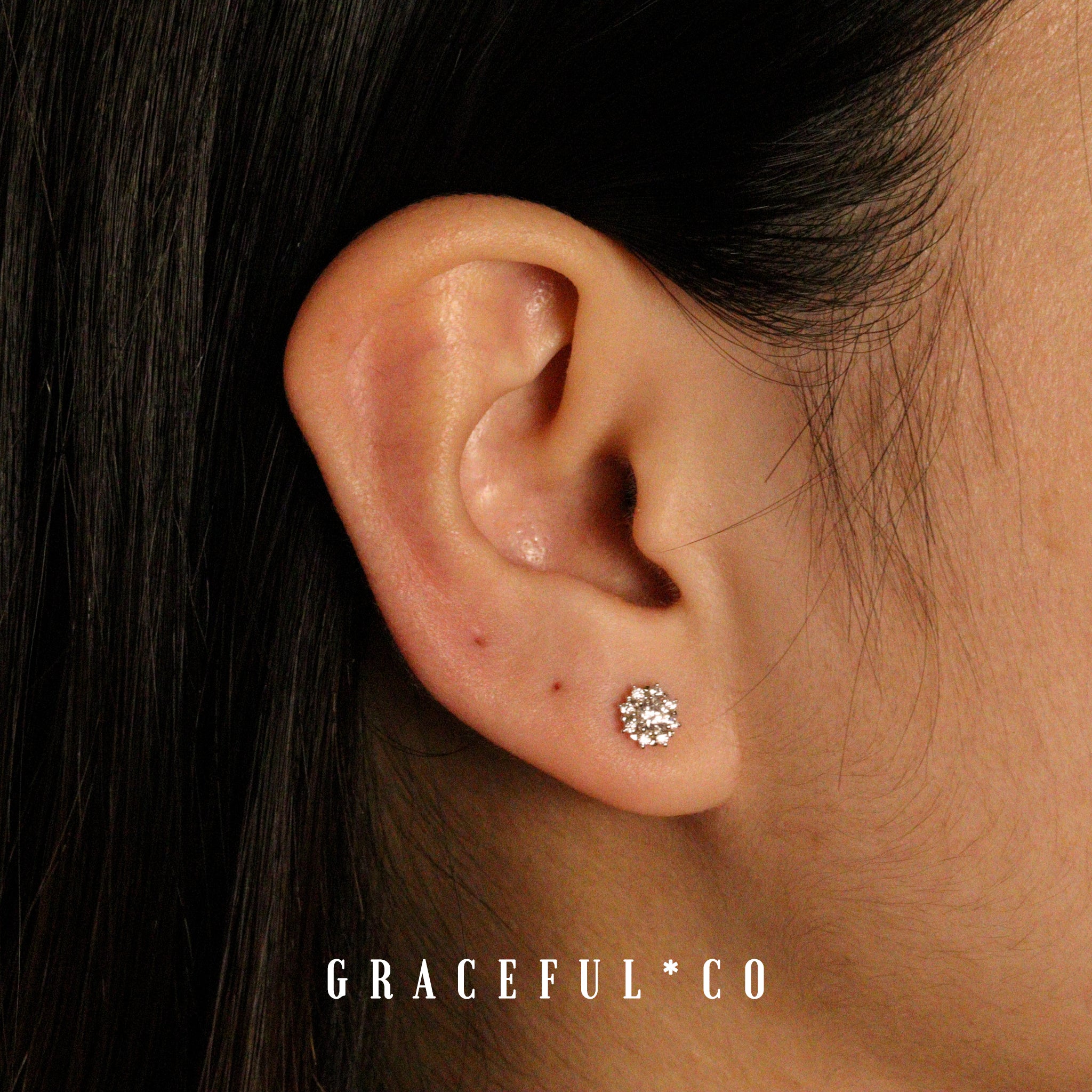 Sparkling Sunflower Stud Earrings