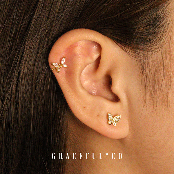 Fairy Butterfly Stud Earrings