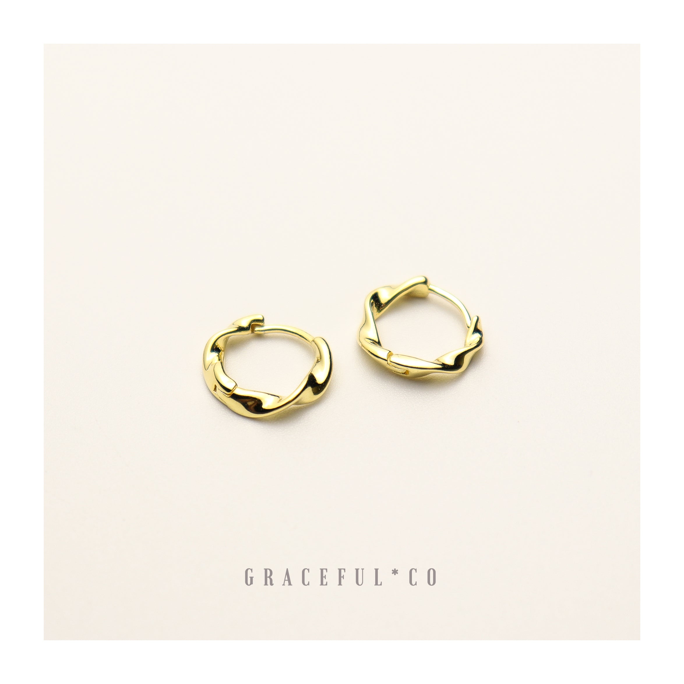 Minimalist Winding Huggie Earrings - Gracefulandco