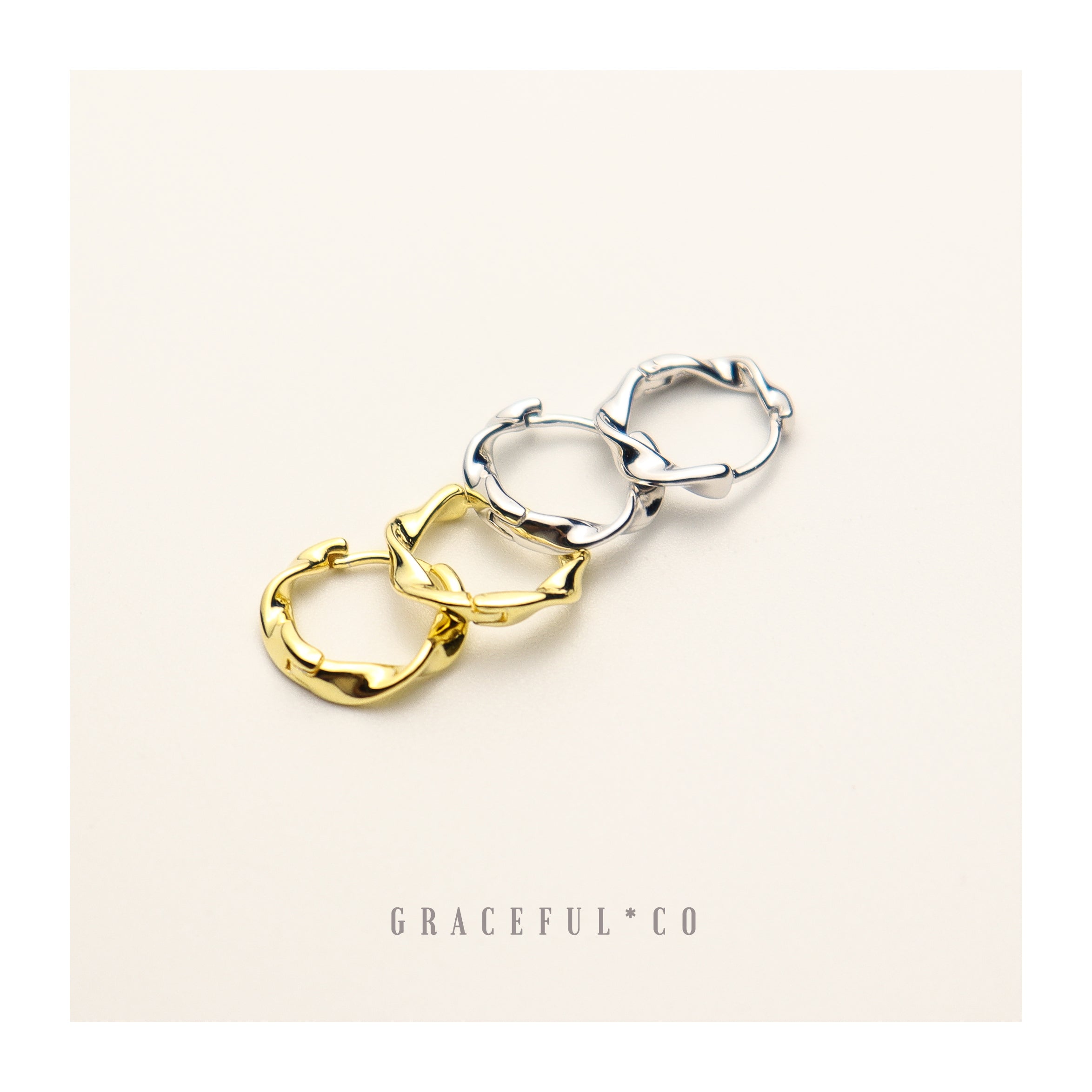 Minimalist Winding Huggie Earrings - Gracefulandco