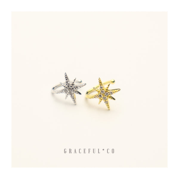Mini Starburst Ear Cuffs - Gracefulandco