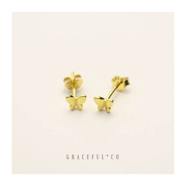 Mini Butterfly Stud Earrings - Gracefulandco