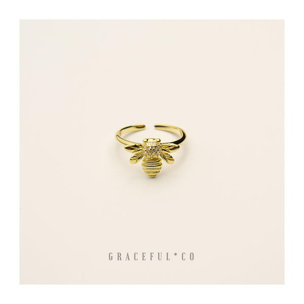 Luxe Honey Bee Ring - Gracefulandco