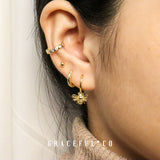 Roman Hammered Huggie Earrings - Gracefulandco