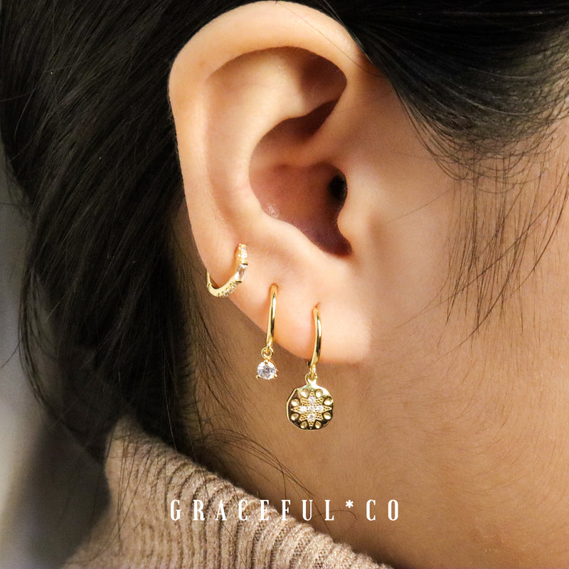 Minimalist Diamond Shape Hoop Earrings - Gracefulandco