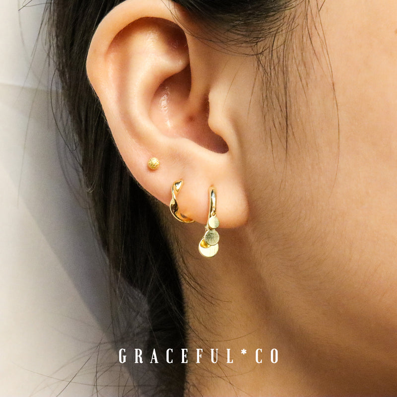 Dangling Disc Hoop Earrings - Gracefulandco