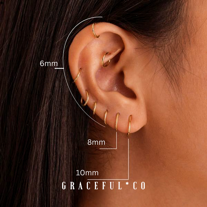 Gracefulandco - Baby Hugging Endless Hoop Earrings