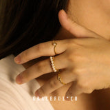 Cassia Pearl Chain Ring