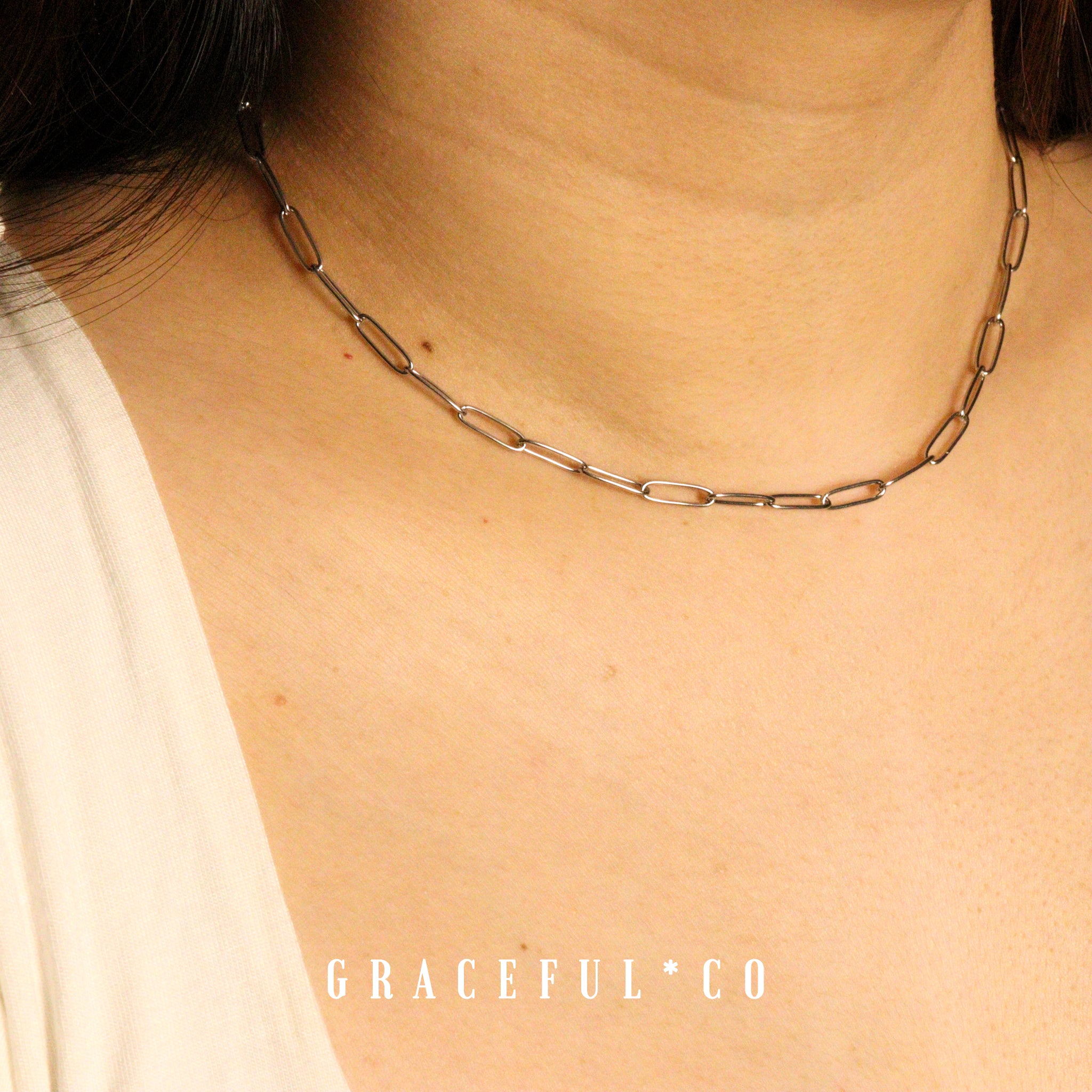 Paperclip Choker Necklace - Gracefulandco