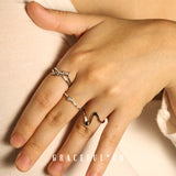 Sparkling Trio Stars Ring