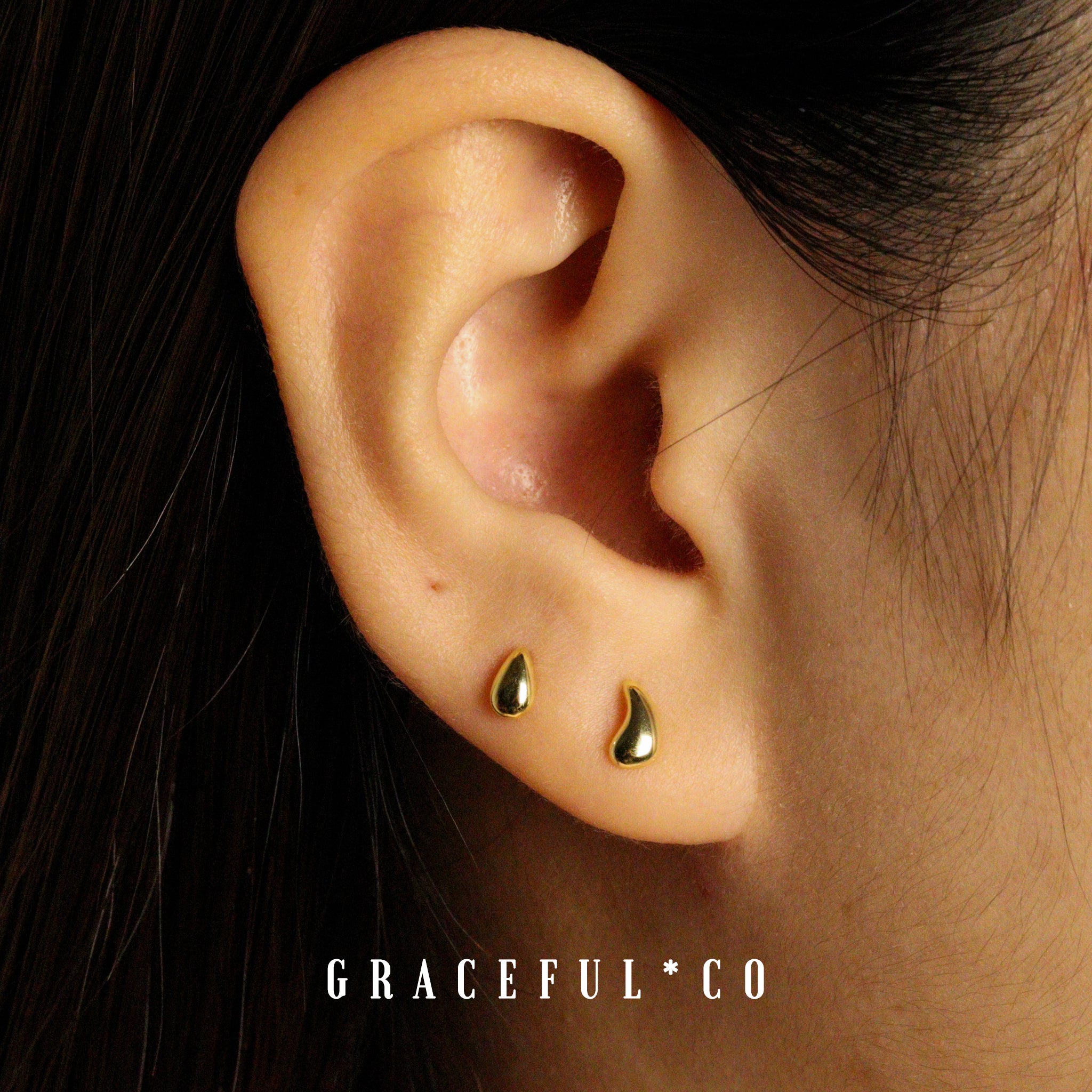 Asymmetry Drops Stud Earrings