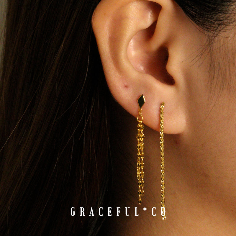 Box Chain Threader Earrings – Gracefulandco